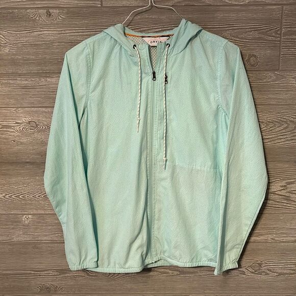 ORVIS Light Aqua / Teal Hooded Jacket from Luxury outdoor brand! Spring WEATHER! - Picture 1 of 3